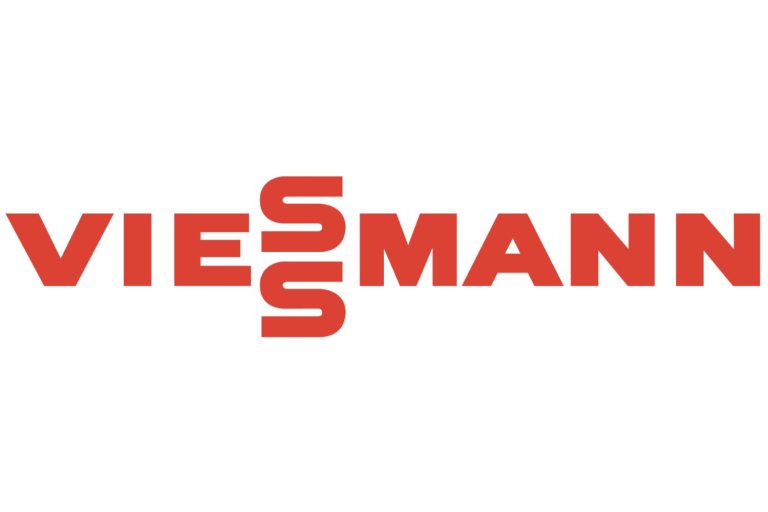 Logo von Viessmann in roter Schrift auf weißem Hintergrund.